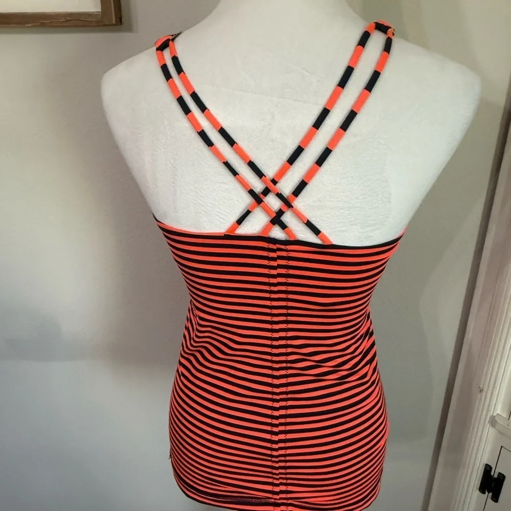 Lululemon Athletica blue and orange To be free Tank Top